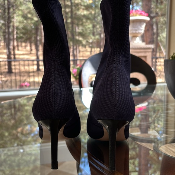 Stuart Weitzman Navy rapture Portofino canvas stretch boot - Picture 7 of 10